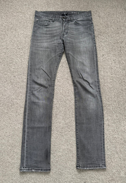 SS14 Saint Laurent by Hedi Slimane Grey Washed D01 Denim Jeans