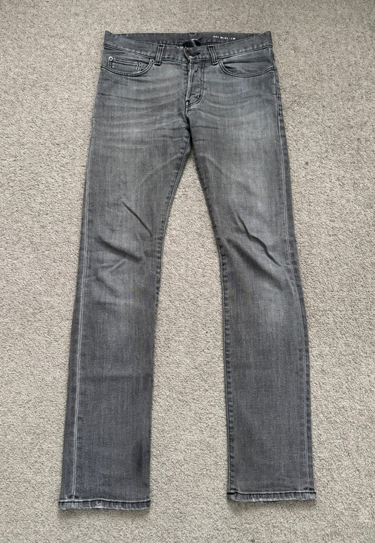 SS14 Saint Laurent by Hedi Slimane Grey Washed D01 Denim Jeans