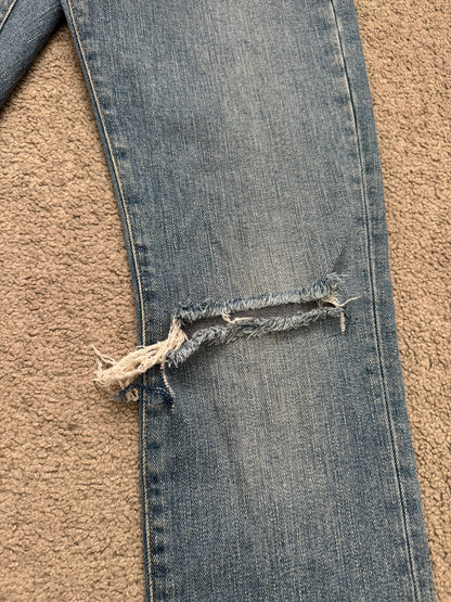 FW15 Saint Laurent by Hedi Slimane Knee Slit D02 Denim Jeans