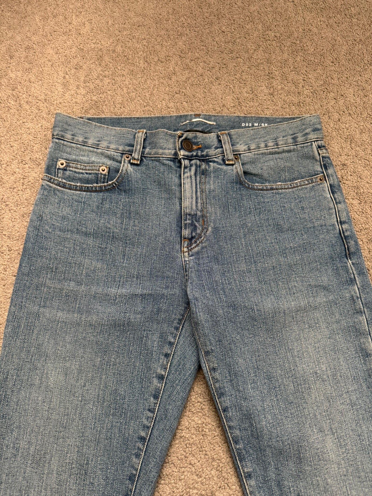 FW15 Saint Laurent by Hedi Slimane Knee Slit D02 Denim Jeans