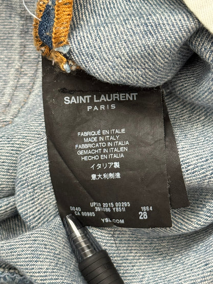 FW15 Saint Laurent by Hedi Slimane Knee Slit D02 Denim Jeans