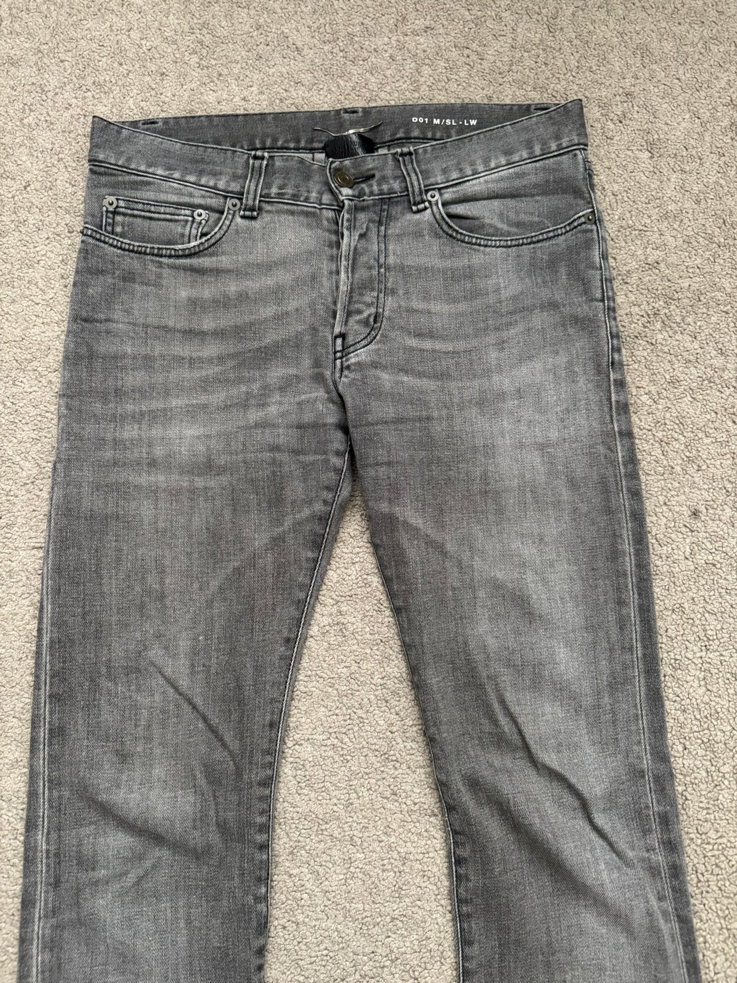 SS14 Saint Laurent by Hedi Slimane Grey Washed D01 Denim Jeans