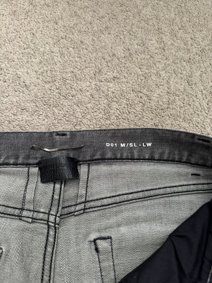 SS14 Saint Laurent by Hedi Slimane Grey Washed D01 Denim Jeans