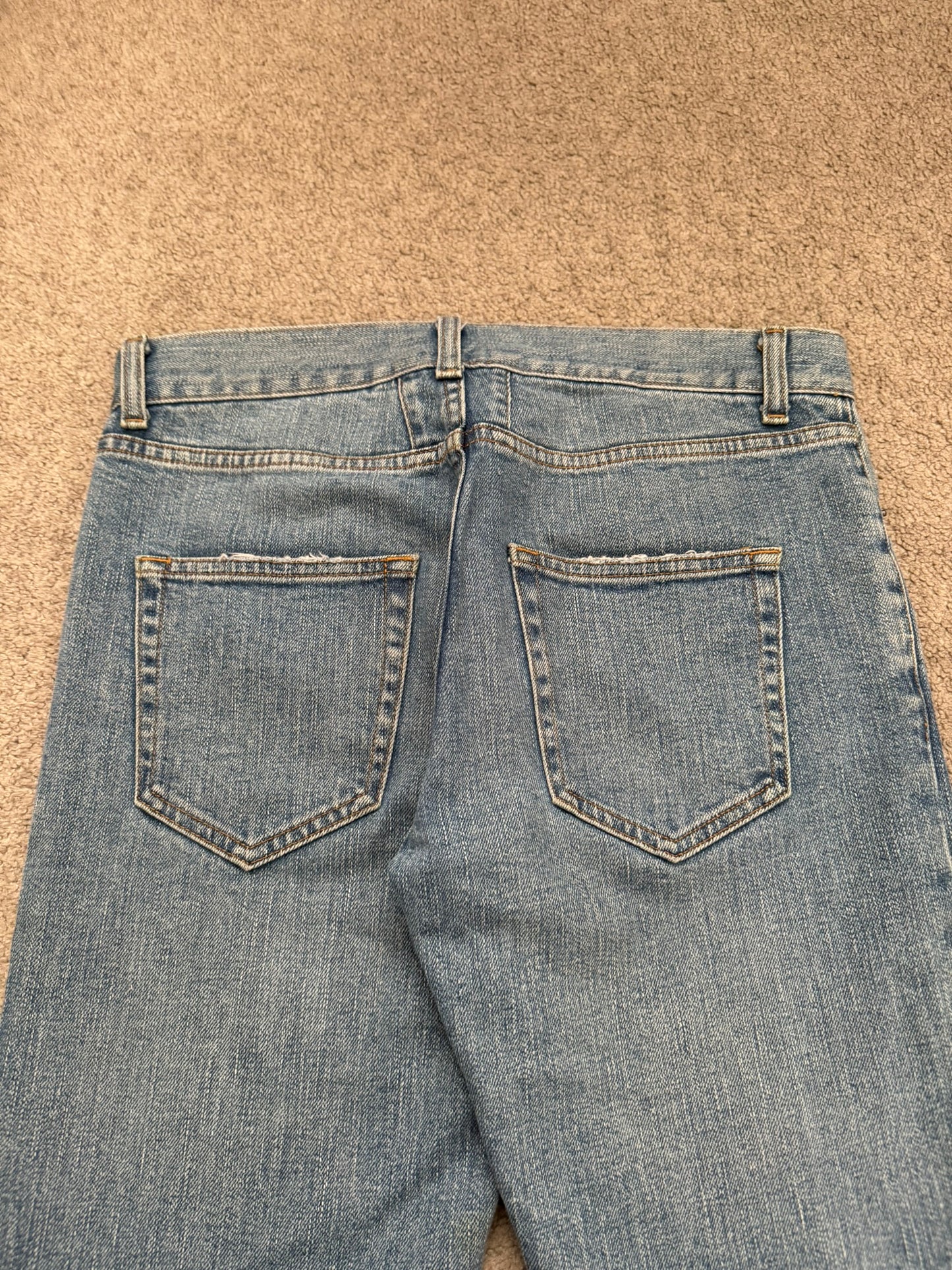 FW15 Saint Laurent by Hedi Slimane Knee Slit D02 Denim Jeans