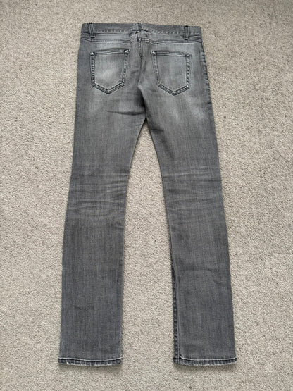 SS14 Saint Laurent by Hedi Slimane Grey Washed D01 Denim Jeans