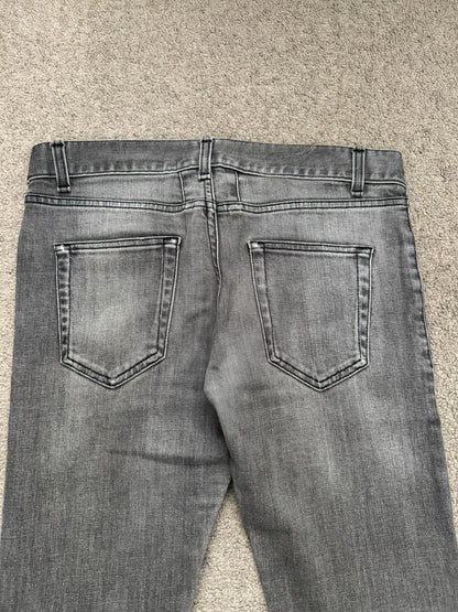SS14 Saint Laurent by Hedi Slimane Grey Washed D01 Denim Jeans