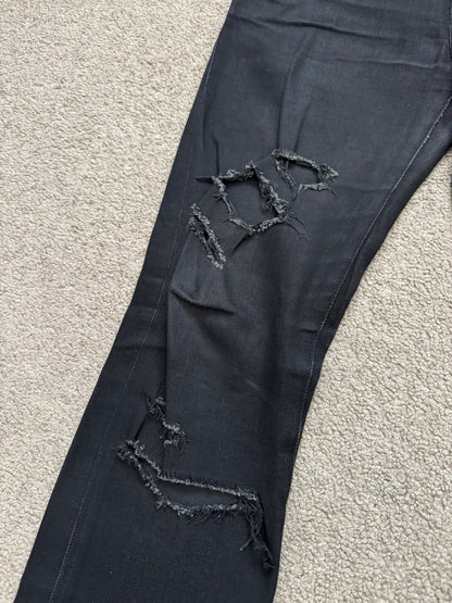 FW15 Saint Laurent by Hedi Slimane Crash Distressed Denim Jeans