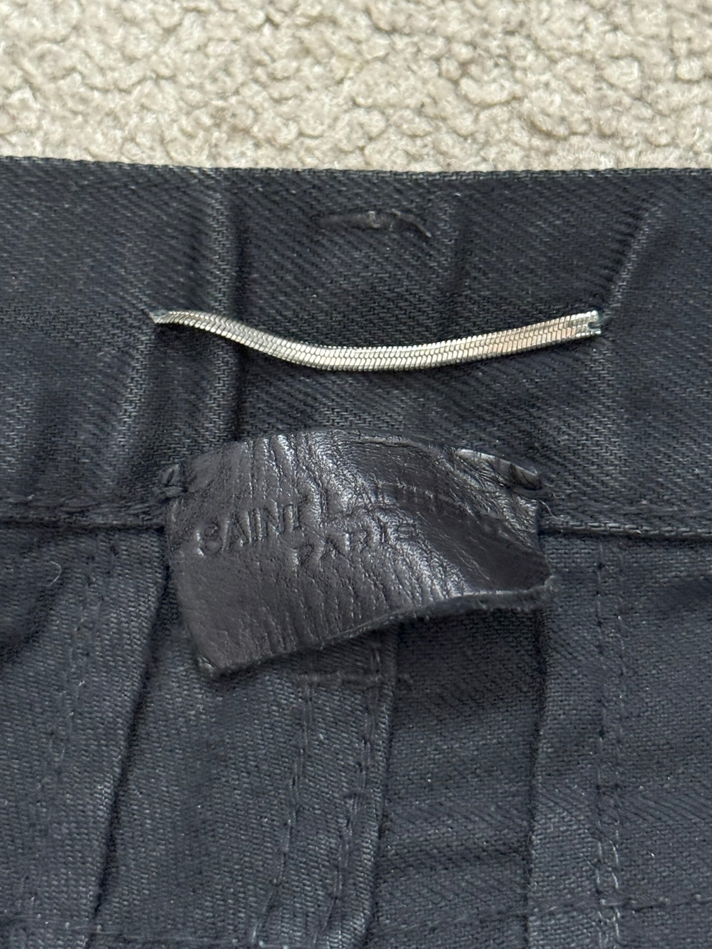 FW15 Saint Laurent by Hedi Slimane Crash Distressed Denim Jeans