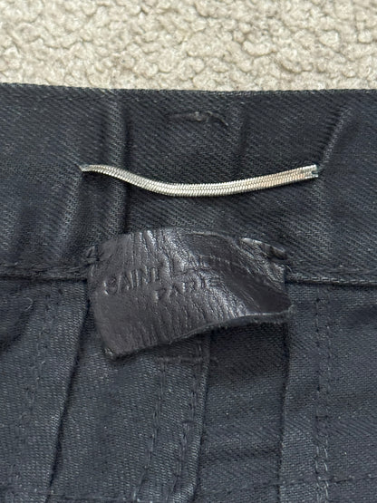 FW15 Saint Laurent by Hedi Slimane Crash Distressed Denim Jeans