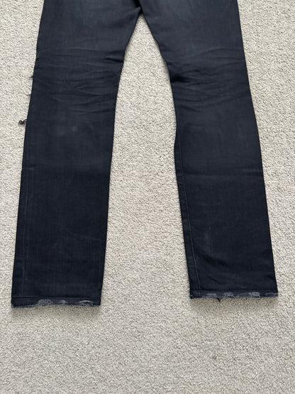 FW15 Saint Laurent by Hedi Slimane Crash Distressed Denim Jeans