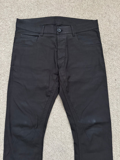 FW16 Rick Owens Mainline Black Cotton Blend Detroit Jeans