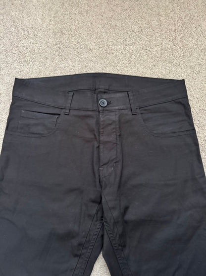 FW16 Rick Owens Mainline Black Cotton Blend Detroit Jeans