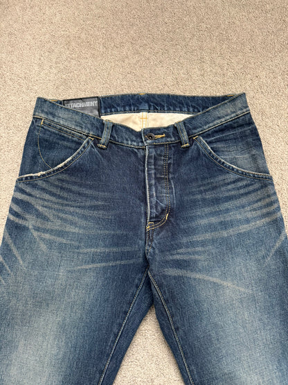 Kazuyuki Kumagai Attachment J-Cut Bootcut Flared Denim Jeans