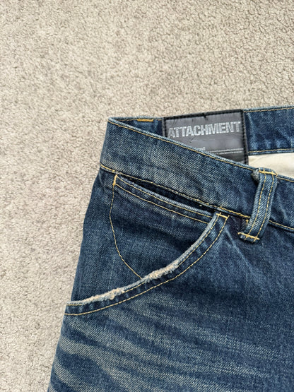 Kazuyuki Kumagai Attachment J-Cut Bootcut Flared Denim Jeans