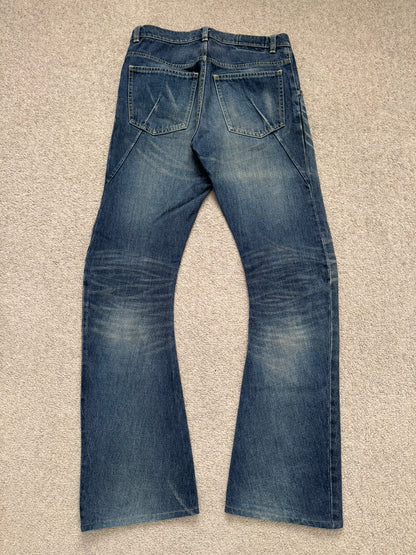 Kazuyuki Kumagai Attachment J-Cut Bootcut Flared Denim Jeans