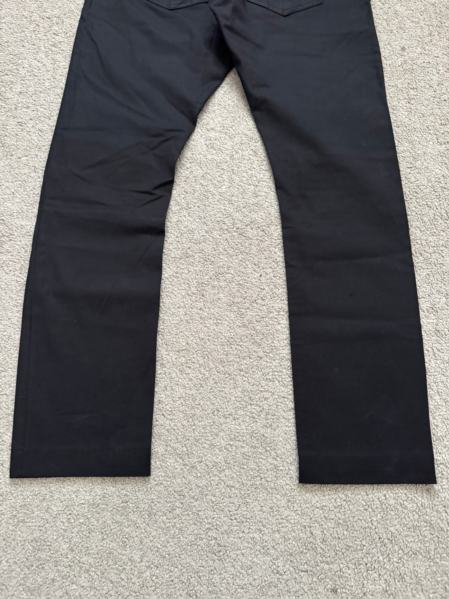 FW16 Rick Owens Mainline Black Cotton Blend Detroit Jeans