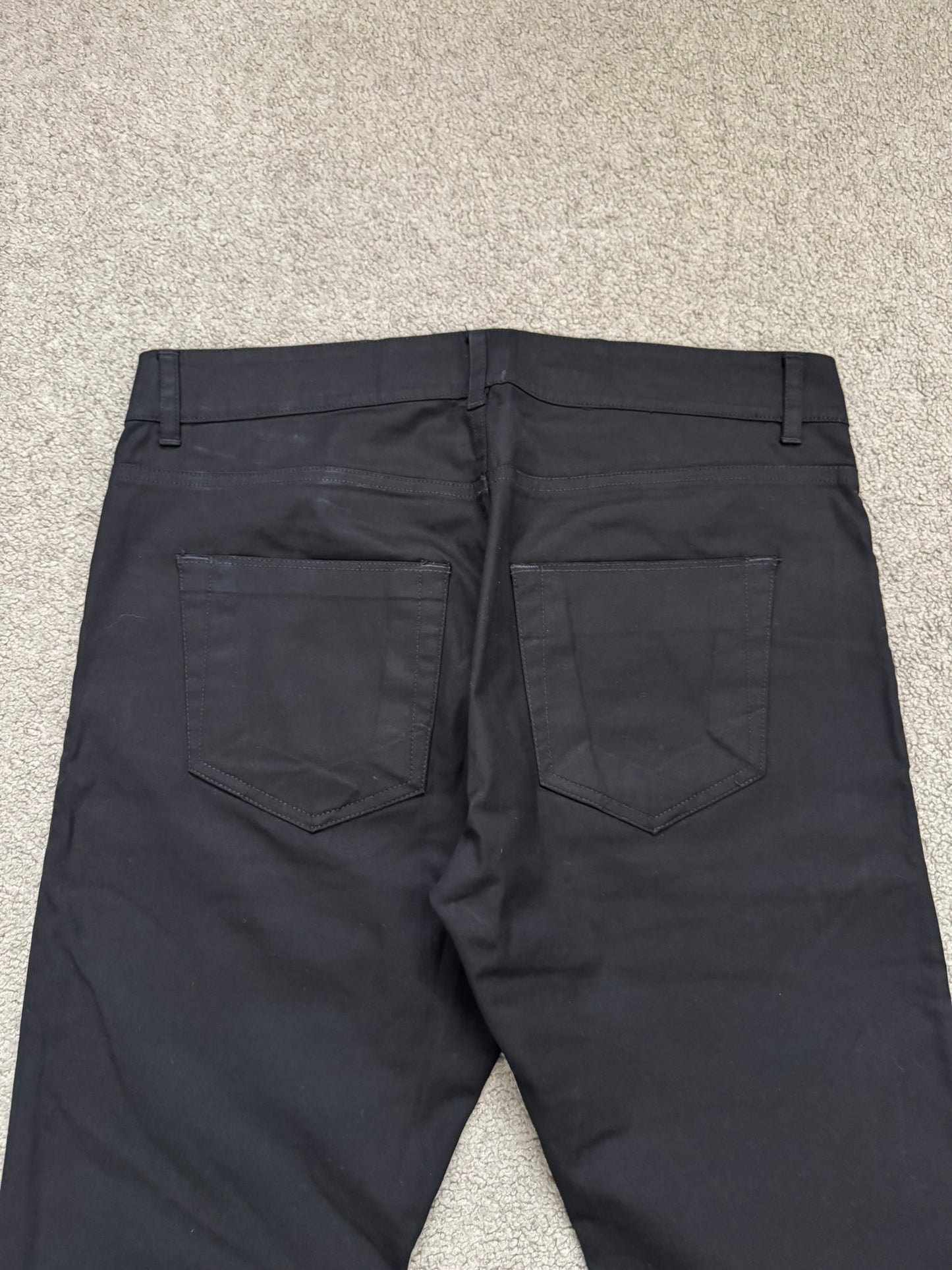 FW16 Rick Owens Mainline Black Cotton Blend Detroit Jeans