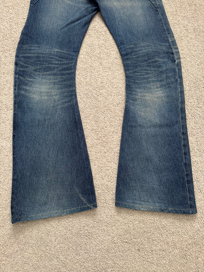 Kazuyuki Kumagai Attachment J-Cut Bootcut Flared Denim Jeans