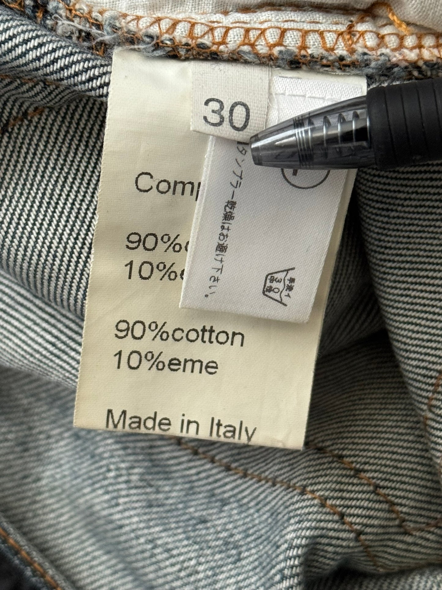 Balmain by Christophe Decarnin Faded Zip Biker Denim Jeans