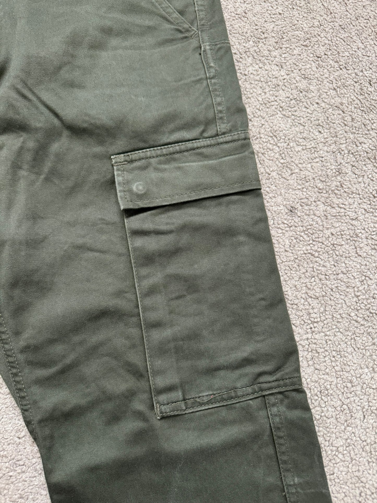 SS11 Comme Des Garcons Ganryu Green Snap Cargo Pants