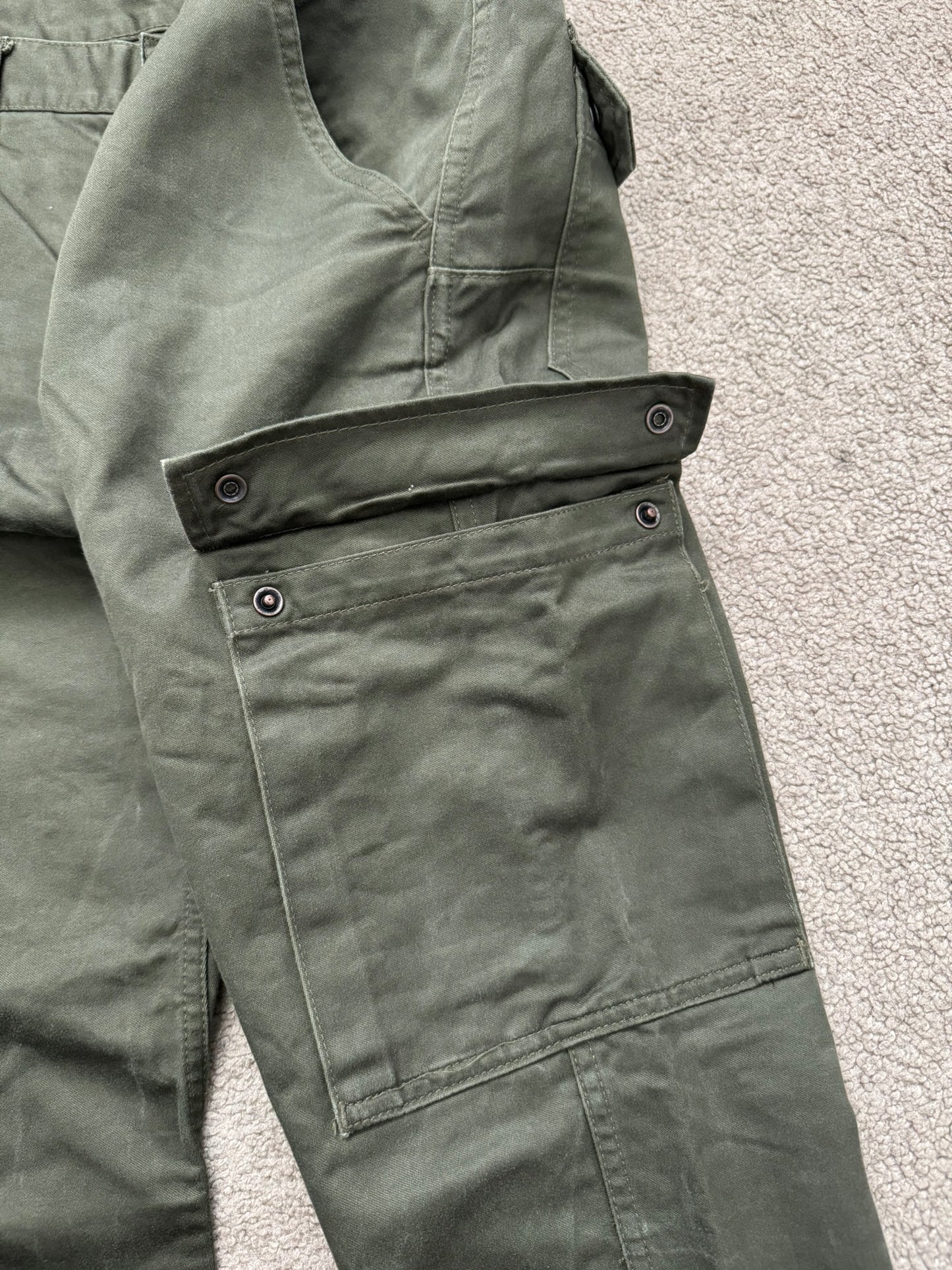 SS11 Comme Des Garcons Ganryu Green Snap Cargo Pants
