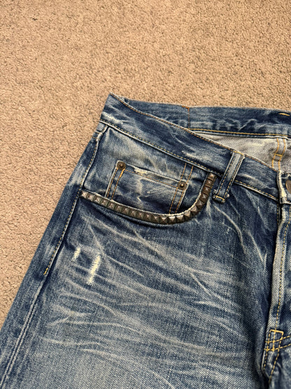 Hysteric Glamour Distressed Studded Denim Jeans