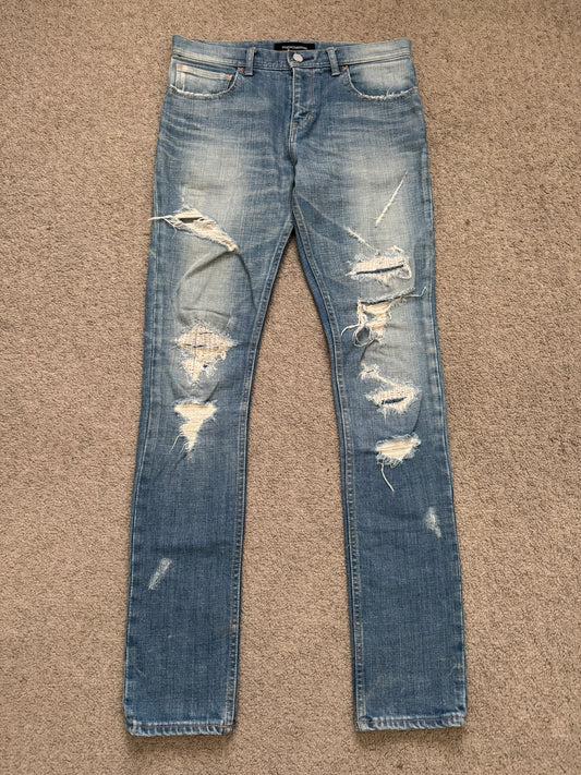 AW14 Phenomenon Repaired Distressed Crash Denim Jeans