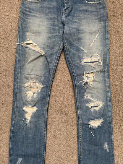 AW14 Phenomenon Repaired Distressed Crash Denim Jeans