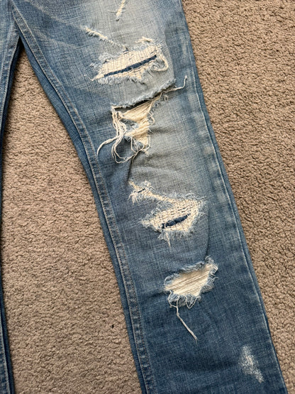 AW14 Phenomenon Repaired Distressed Crash Denim Jeans
