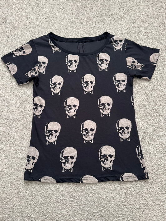 FW15 Saint Laurent by Hedi Slimane Skull Bowtie T Shirt