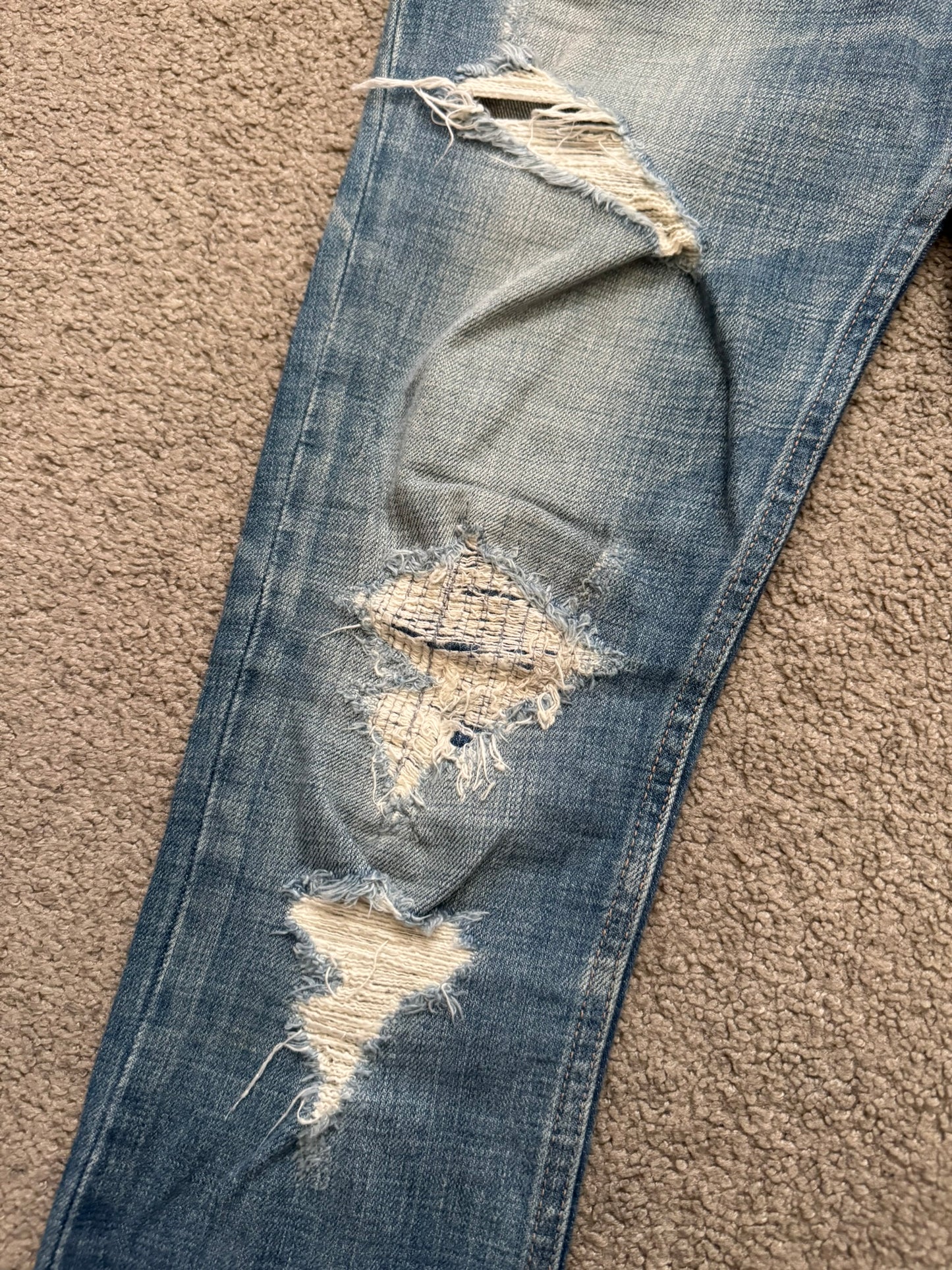 AW14 Phenomenon Repaired Distressed Crash Denim Jeans