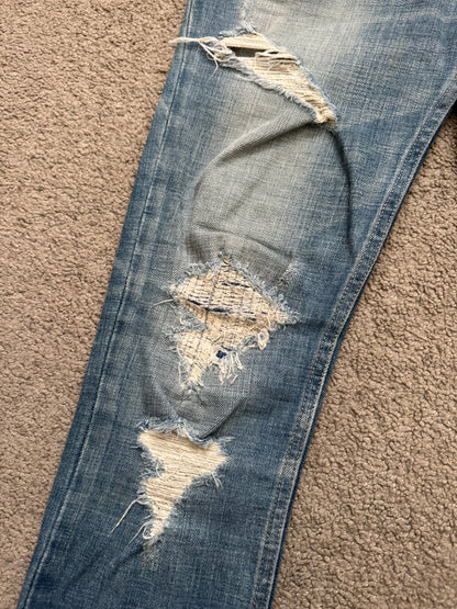 AW14 Phenomenon Repaired Distressed Crash Denim Jeans