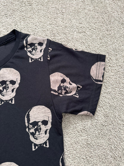 FW15 Saint Laurent by Hedi Slimane Skull Bowtie T Shirt