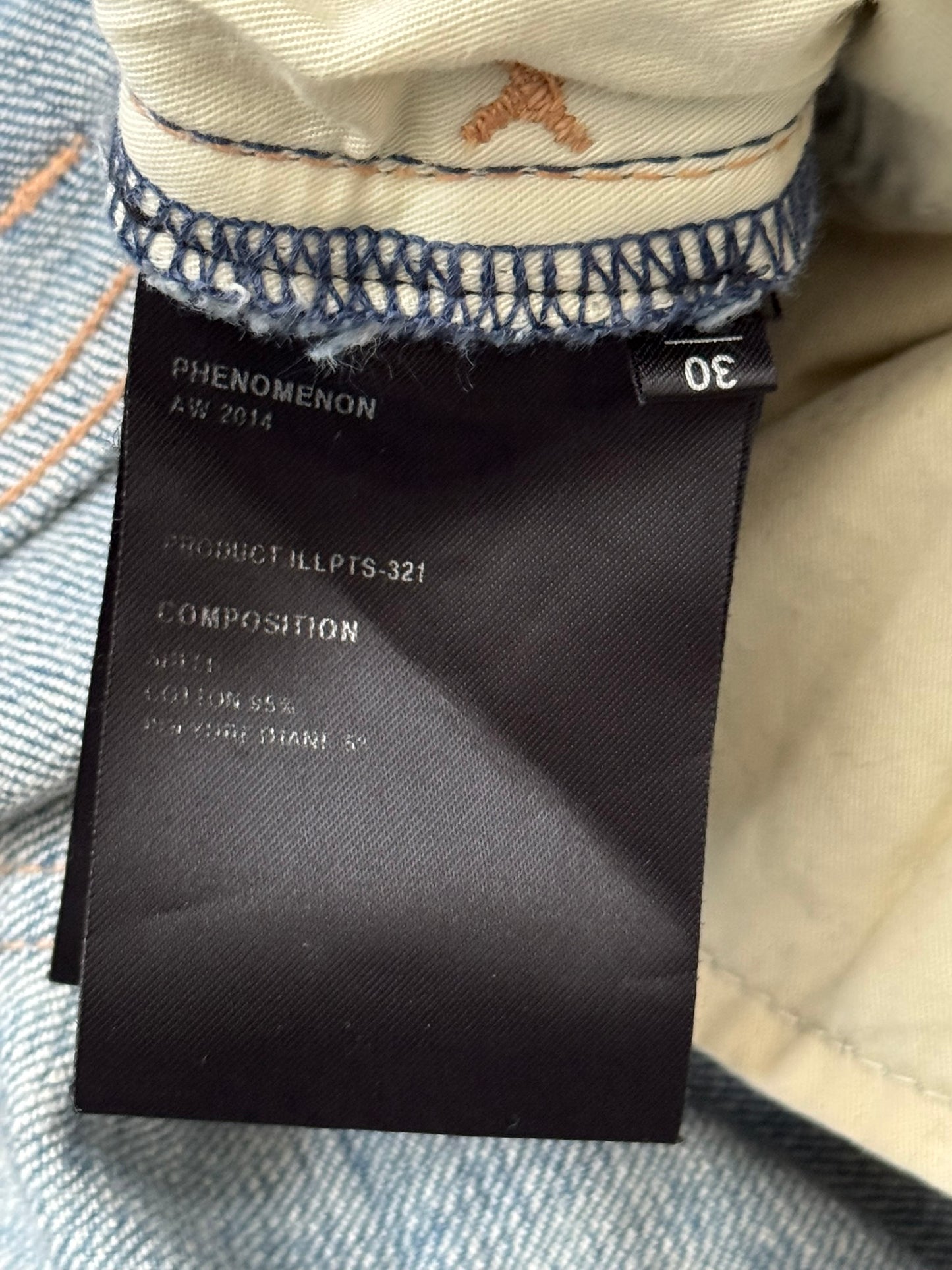 AW14 Phenomenon Repaired Distressed Crash Denim Jeans