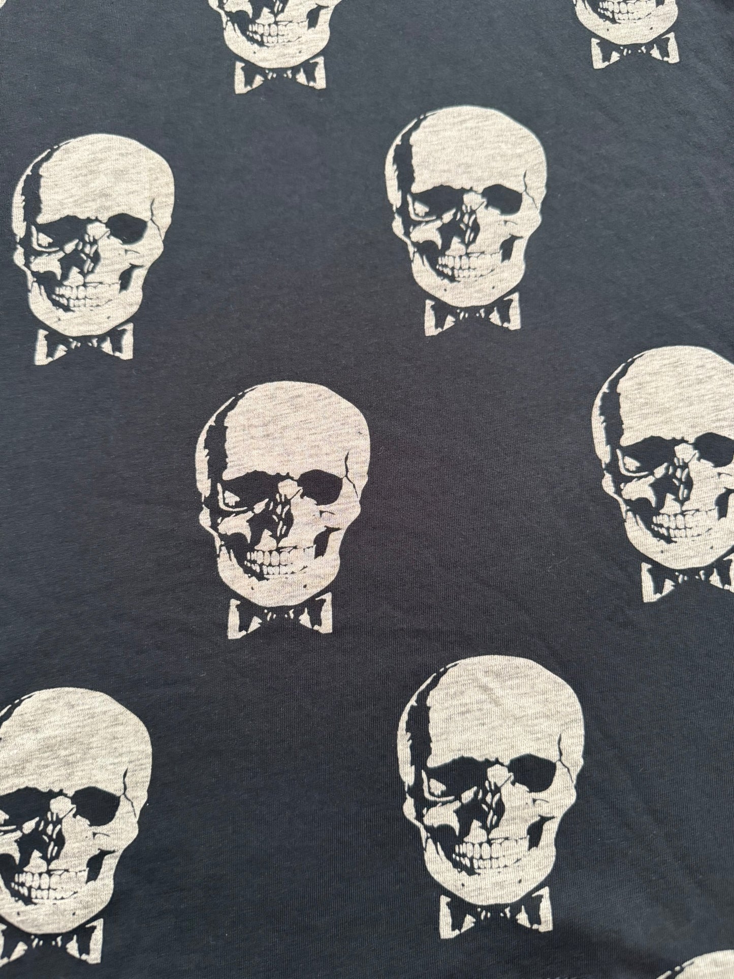 FW15 Saint Laurent by Hedi Slimane Skull Bowtie T Shirt