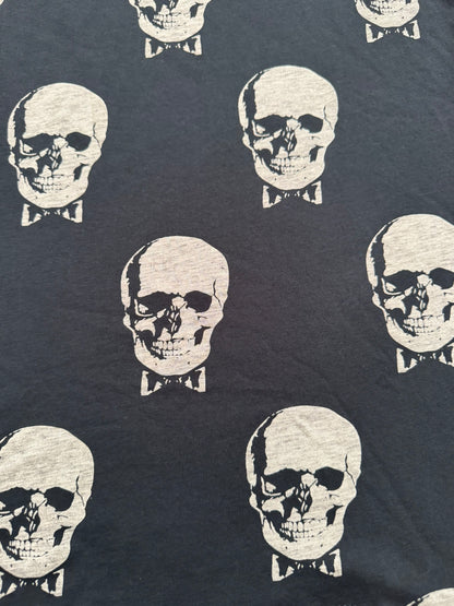 FW15 Saint Laurent by Hedi Slimane Skull Bowtie T Shirt