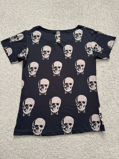 FW15 Saint Laurent by Hedi Slimane Skull Bowtie T Shirt