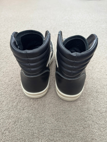 SS25 Rick Owens Mainline "Vans" Vintage Leather High Top Sneakers