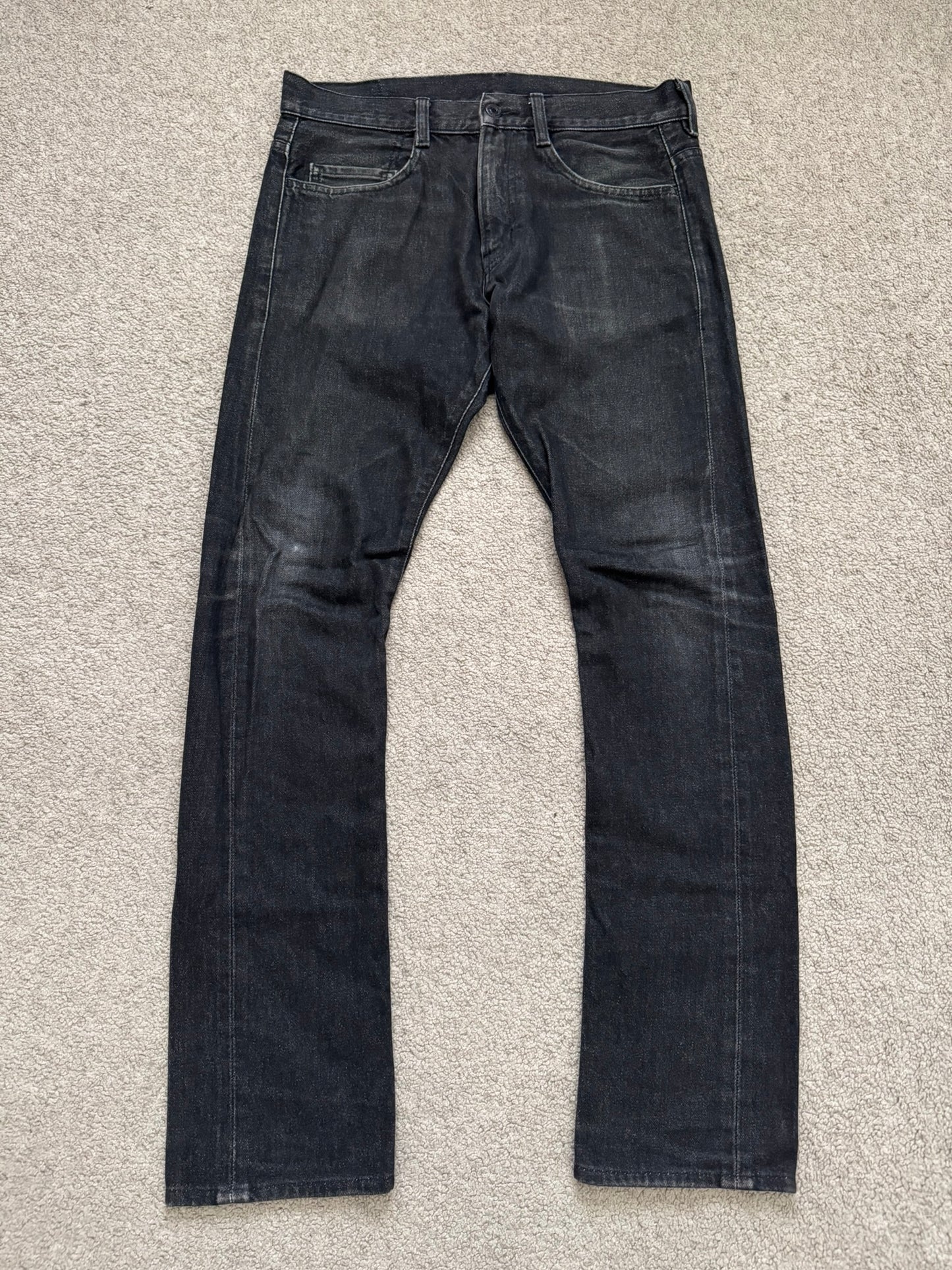 Lad Musician Faded Black Skinny Denim Jeans