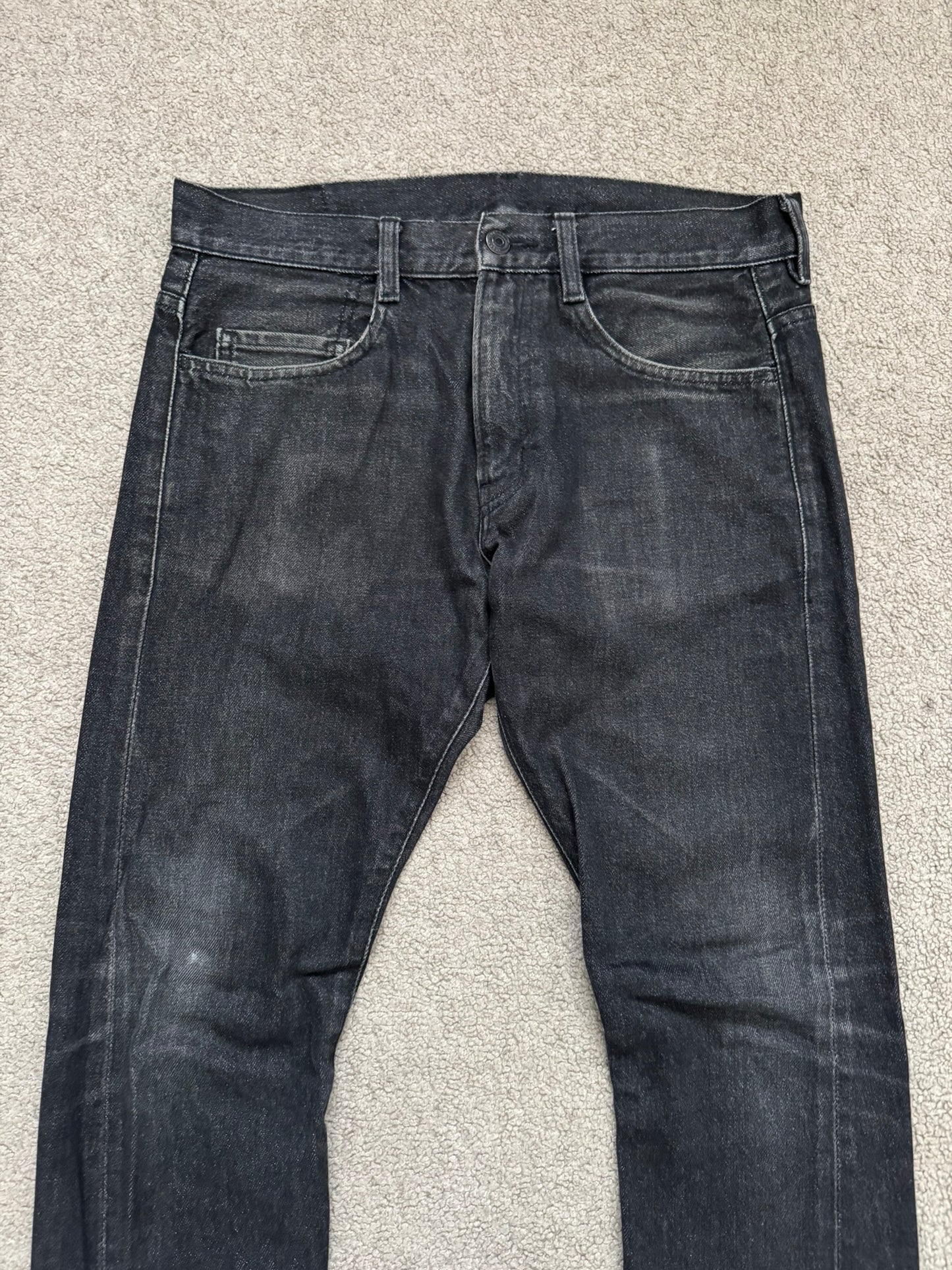 Lad Musician Faded Black Skinny Denim Jeans