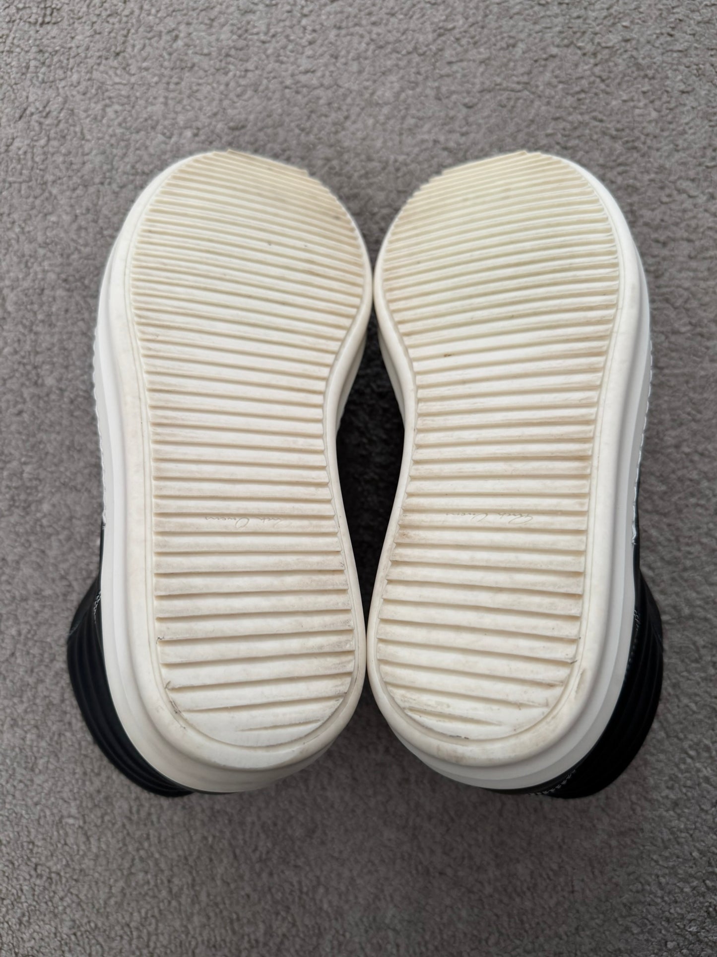 SS25 Rick Owens Mainline "Vans" Vintage Leather High Top Sneakers