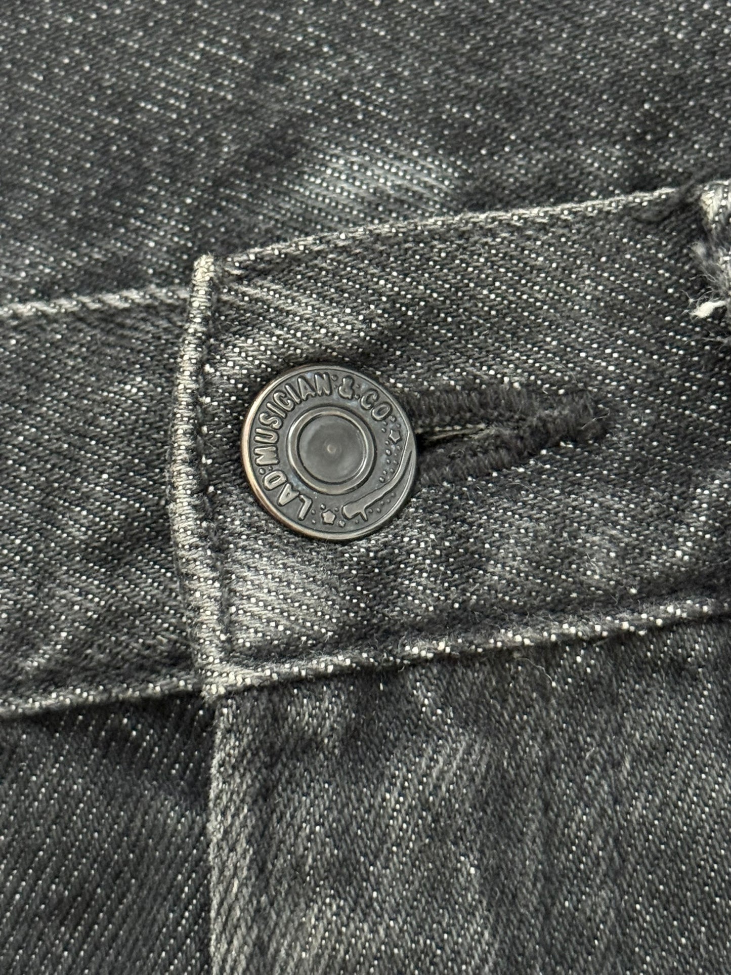 Lad Musician Faded Black Skinny Denim Jeans