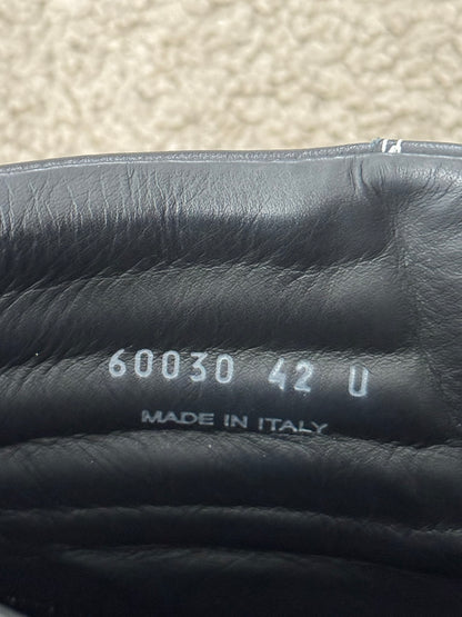 SS25 Rick Owens Mainline "Vans" Vintage Leather High Top Sneakers