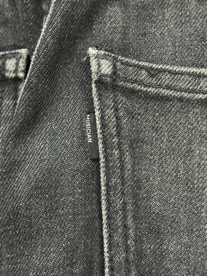 Lad Musician Faded Black Skinny Denim Jeans