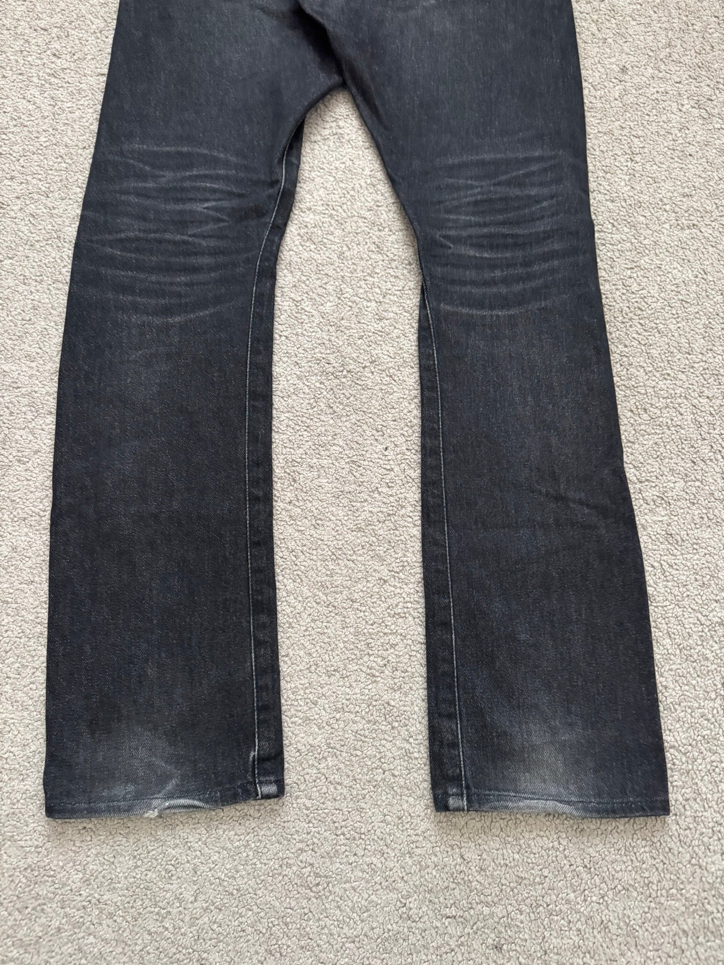 Lad Musician Faded Black Skinny Denim Jeans