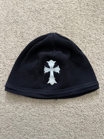 Vintage Chrome Hearts White Cross Logo Thermal Beanie