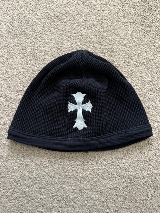 Vintage Chrome Hearts White Cross Logo Thermal Beanie