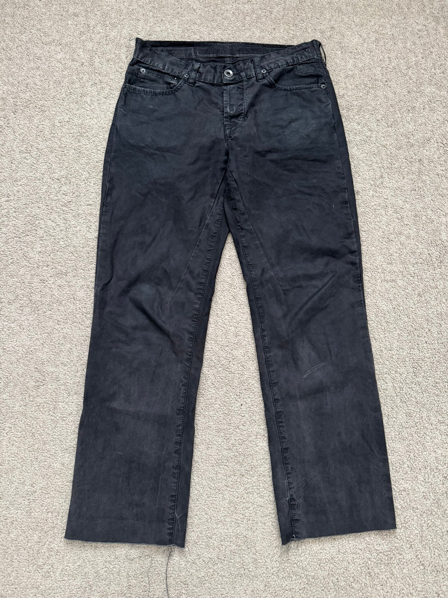 SS09 Rick Owens DRKSHDW "Strutter" Coated Detroit Cropped Pants