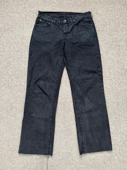 SS09 Rick Owens DRKSHDW "Strutter" Coated Detroit Cropped Pants