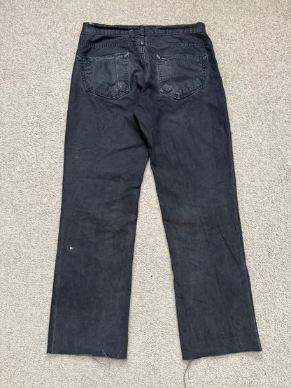 SS09 Rick Owens DRKSHDW "Strutter" Coated Detroit Cropped Pants